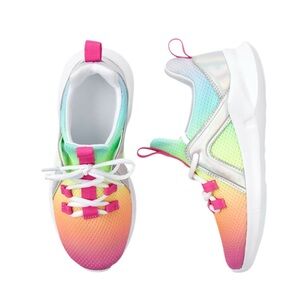 The Children’s Place Girls Rainbow Ombre Mesh Sneakers Size 2